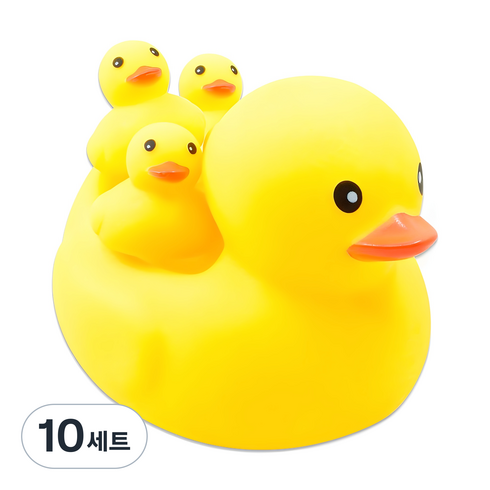 오즈토이 오리가족 목욕놀이완구, 혼합색상, 10세트