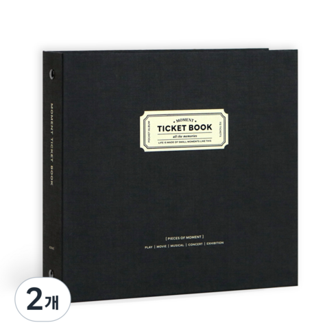 아이코닉 모멘트 티켓북 스크랩북, 04 Navy, 28매, 2개