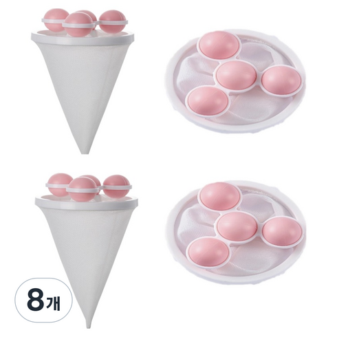 웰티움 세탁기 먼지제거 거름망, 핑크, 8개