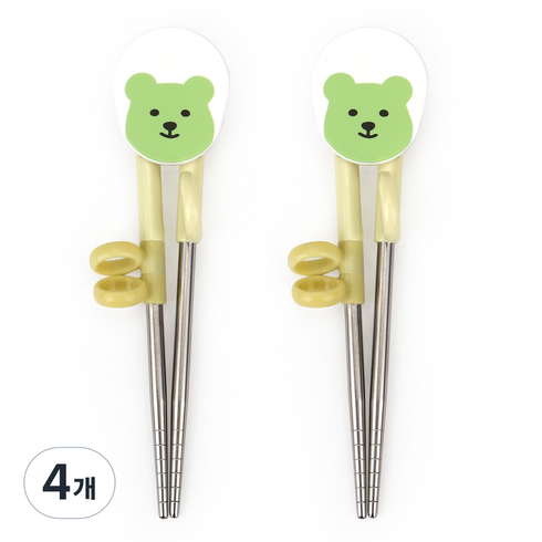 데일리라이크 봉봉 스텐 아동교정젓가락, 03 아보카도, 4개