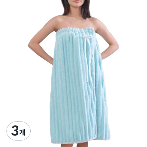 언헤브 소프트 리본 샤워가운, 06 블루, 3개