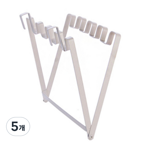 크레바스 접이식 쓰레기 봉투 홀더, 화이트, 5개