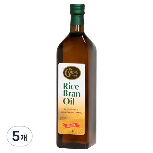 골든필드 100% 현미유, 1L, 5개