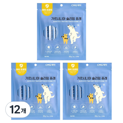 차오르 반려동물 가르시니아 슬리밍 퓨레 간식, 닭가슴살맛, 80g, 12개