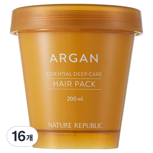 네이처리퍼블릭 아르간 에센셜 딥 케어 헤어팩, 200ml, 16개