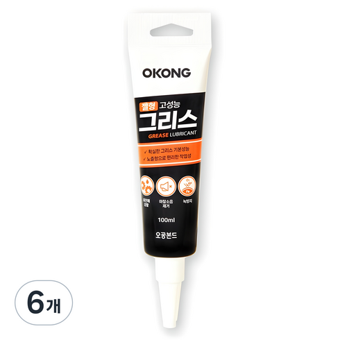 오공 고성능 그리스 젤형 100ml, 6개