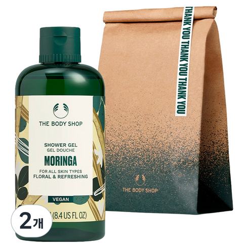 더바디샵 모링가 샤워젤 바디워시, 250ml, 2개