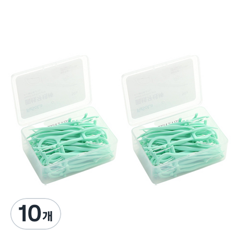 FaSoLa 초미세 치실 그린, 8cm, 50개입, 10개