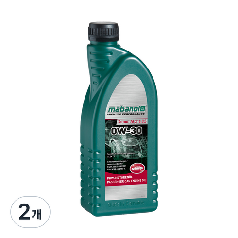 마바놀 제논 알파 합성 엔진오일 1L, 2개, C2 0W30