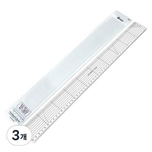 유니크 시접자 50cm + 전용케이스, 혼합색상, 3개