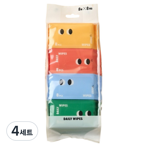 모던하우스 가방에 쏙 포켓 물티슈 8p 세트, 23g, 8개입, 4세트