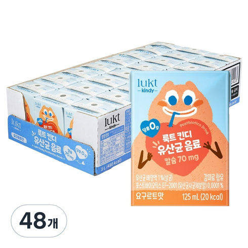 룩트킨디 유아용 유산균 음료, 48개, 125ml