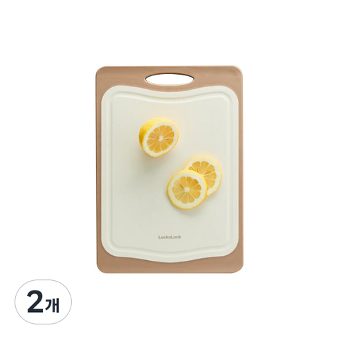 락앤락 투웨이 대나무 양면 도마, 브라운(CSC306), 2개