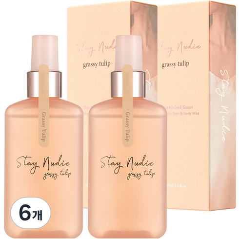 바디홀릭 스테이누디 헤어 앤 바디미스트 그래시 튤립향, 100ml, 6개
