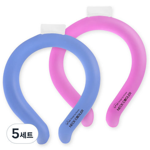 디유 아이스 넥쿨러 콜드링 주니어용 2 x 15 cm 핑크 + 블루, 5세트