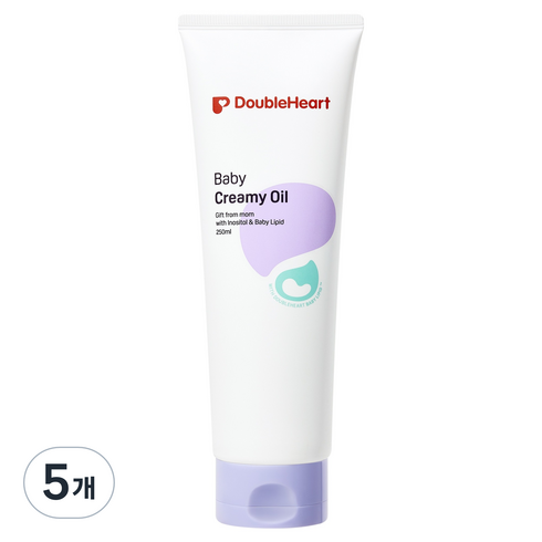 더블하트 베이비 크리미 오일, 250ml, 5개