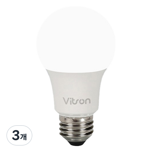 비츠온 컨버터 내장 LED 벌브 8W, 주광색, 3개