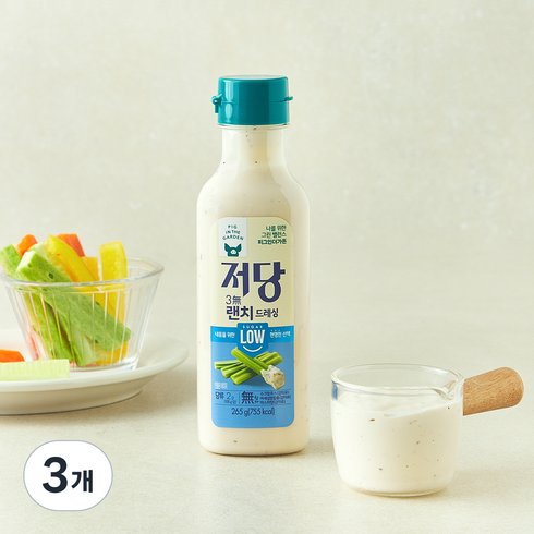 피그인더가든 저당 랜치드레싱, 265g, 3개