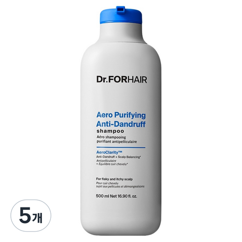 닥터포헤어 에어로 퓨리파잉 비듬 가려움 각질 탈모 샴푸, 5개, 500ml
