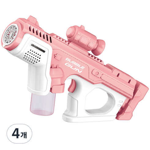 버블런처 10구 자동버블건, 핑크, 4개
