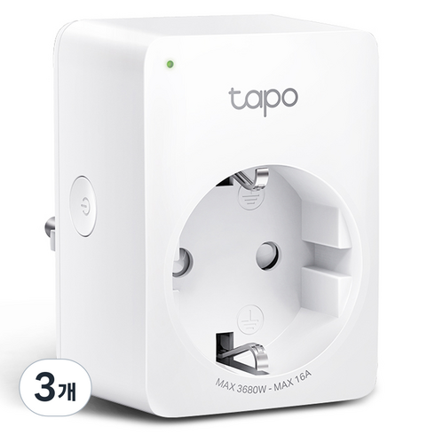 타포 스마트 에너지 모니터링 미니 Wi Fi 전원 플러그 16A, Tapo P110M, 3개