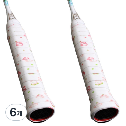 소울리치 귀여운 라켓 골프 낚시대 그립 테이프 2p, 딸기토끼, 6개