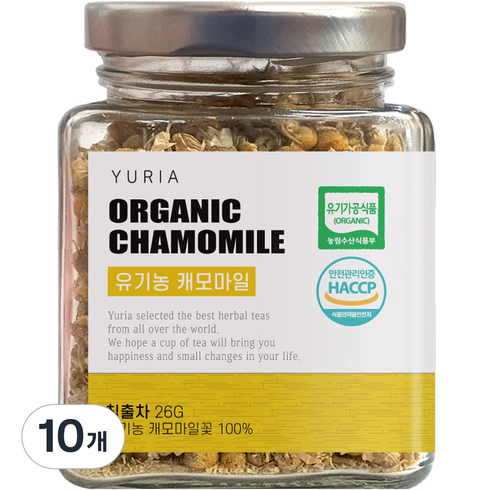 유리아 캐모마일차 유리병 컬렉션, 26g, 1개입, 10개