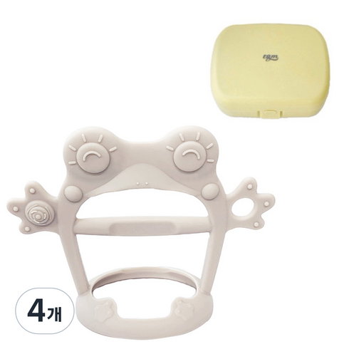 티지엠 손목치발기 + 케이스 세트, 개구리(발치기), 애쉬베이지(케이스), 4개