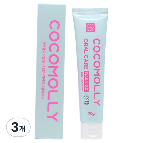 코코몰리 반려동물 오랄케어 데일리 치약, 70g, 3개