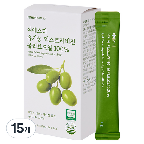 에스더포뮬러 여에스더 유기농 엑스트라버진 올리브오일 100%, 140g, 15개
