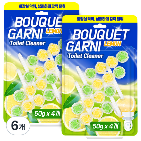 부케가르니 퍼펙트 클린 변기세정제 프레쉬 레몬, 200g, 6개
