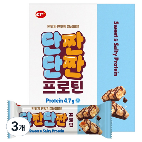 씨알로 단짠단짠 프로틴바, 3개, 456g
