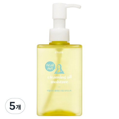 에뛰드 리얼아트 클렌징 오일 모이스쳐, 185ml, 5개