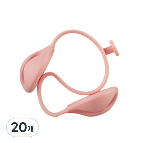 블루레이크 케이블 전선 코드 정리 클립 홀더, 20개, 핑크