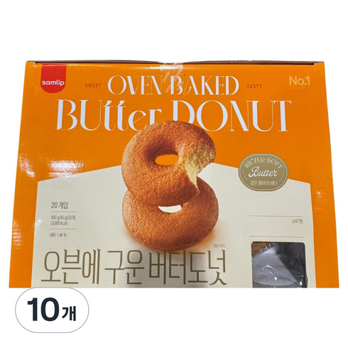 삼립 오븐에구운버터도넛 20p, 800g, 10개