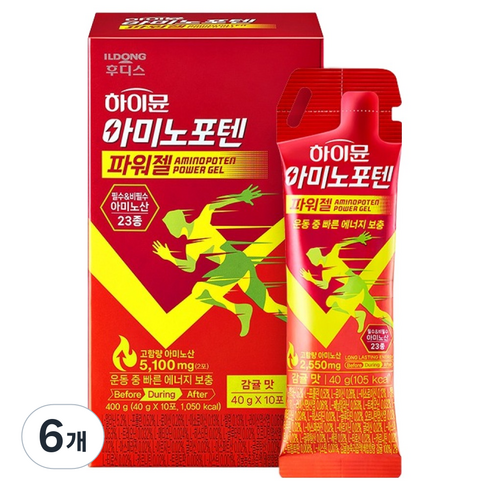 하이뮨 아미노포텐 파워젤 10p, 400g, 6개