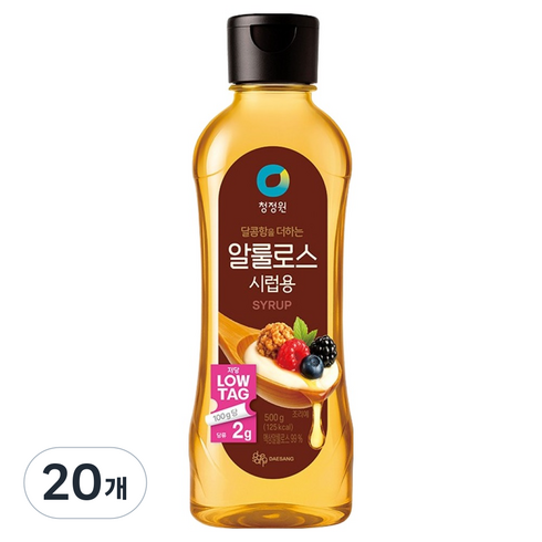 청정원 알룰로스 시럽용, 500g, 20개