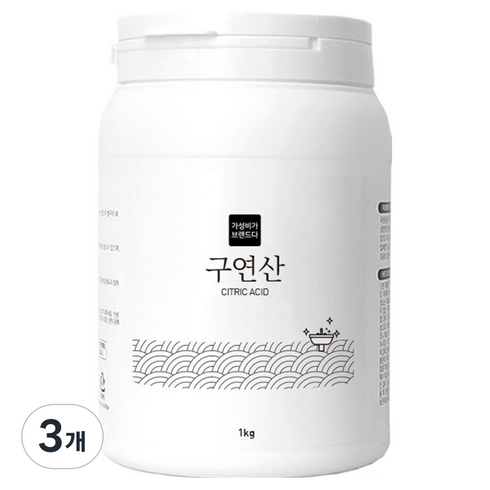 가성비가브랜드다 구연산 다목적세제 용기형, 1kg, 3개