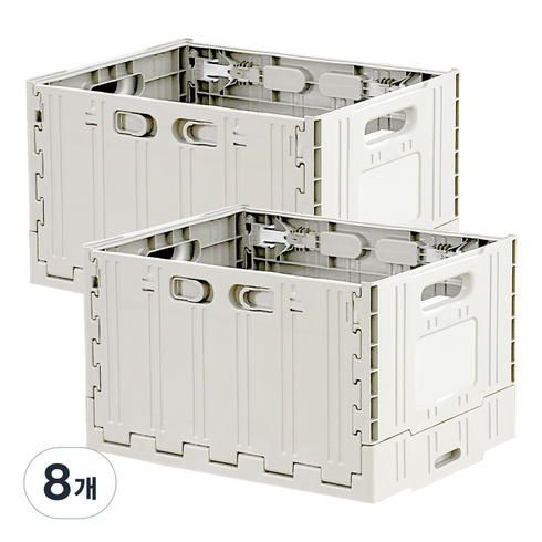 데일드 접이식 폴딩박스, 아이보리, 63L, 8개