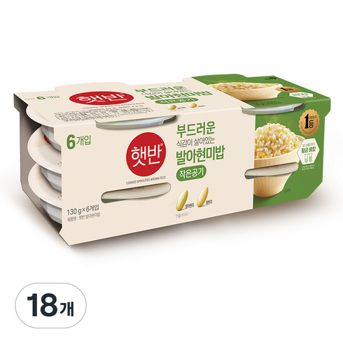 햇반 발아현미밥, 130g, 108개