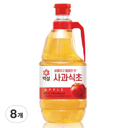 백설 사과식초, 1.8L, 8개