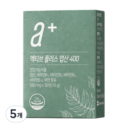 뉴트리모어 액티브 플러스 엽산 400, 30정, 5개