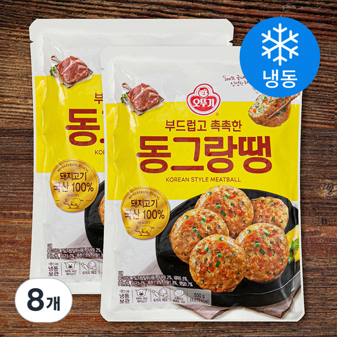 오뚜기 부드럽고촉촉한 동그랑땡 (냉동), 500g, 8개