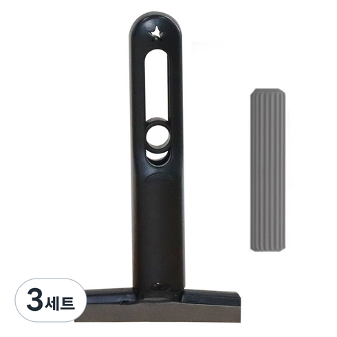 아이젠베르그 풀링스퀴지 다용도 물기제거 유리닦기 + 리필패드 세트, 블랙(유리닦기), 3세트