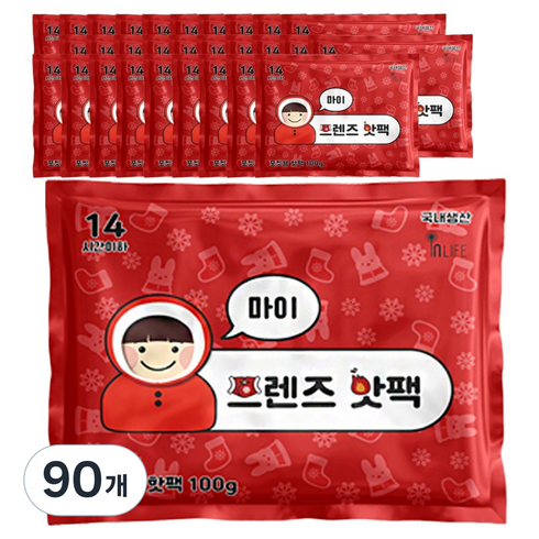 인라이프 포켓형 마이 프렌즈 핫팩 100g, 90개