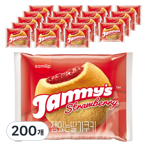 재미스 잼있는 딸기 쿠키, 75g, 200개