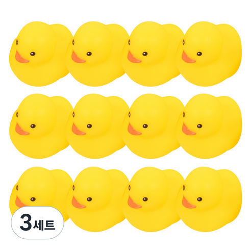 오리 목욕놀이완구 5cm 12p, 혼합 색상, 3세트