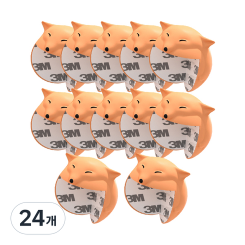 블럭마트 동물모양 코너커버, 여우, 24개