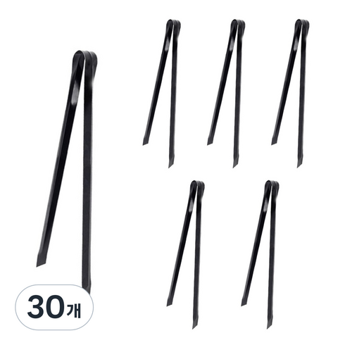 월드크린 숯집게 45cm, 검정, 30개