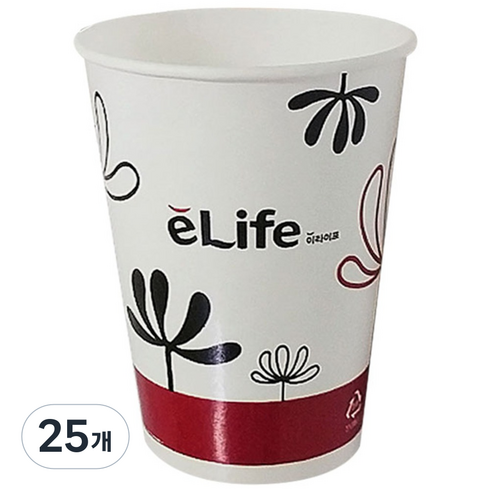 롯데이라이프 종이 맥주컵 454ml, 100개입, 25개